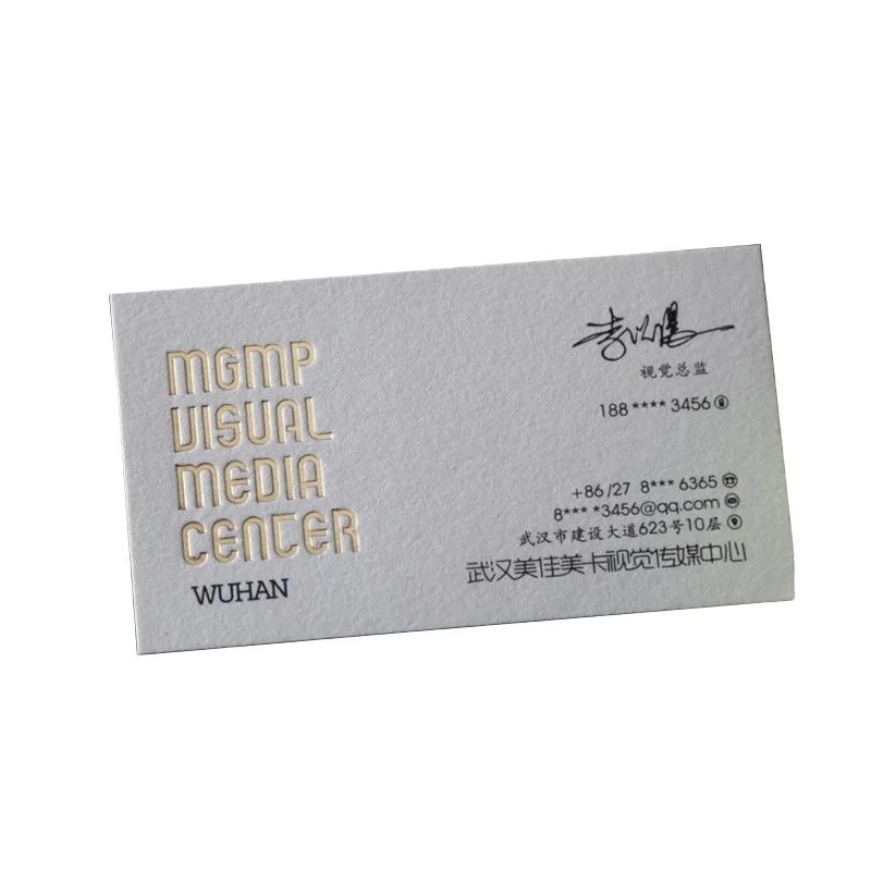Free Design Custom Name Card Printing Cotton Paper
