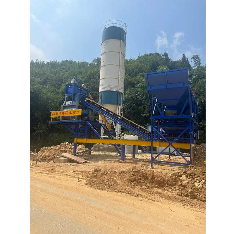 Mobile Precast Ready Mix Cement Manufacturing Plants Complete Js1000 Concrete Mixer Machine 60m3 Mixing Plant