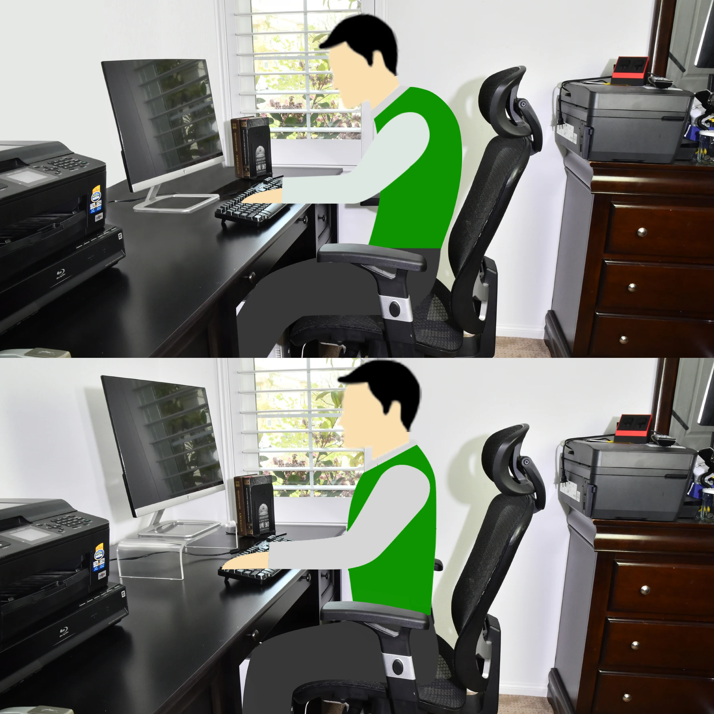 Acrylic Monitor Stand Premium Large Monitor Riser 20 inch Crystal Clear Acrylic Computer Stand Laptop Desk Stand