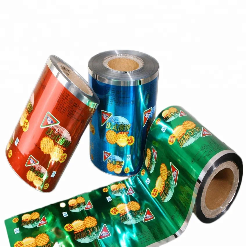 Customize Laminated Bopp/Aluminum/Pe Packaging Bags Printed Food Grade Plastic Packing Film Rolls For Banan Chips packaging