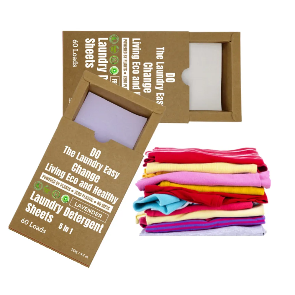 Laundry Detergent Strip Sheet Supplier Manufacturer Anti Bacterial Mite Detergent Paper Sheet With Solid Enzym