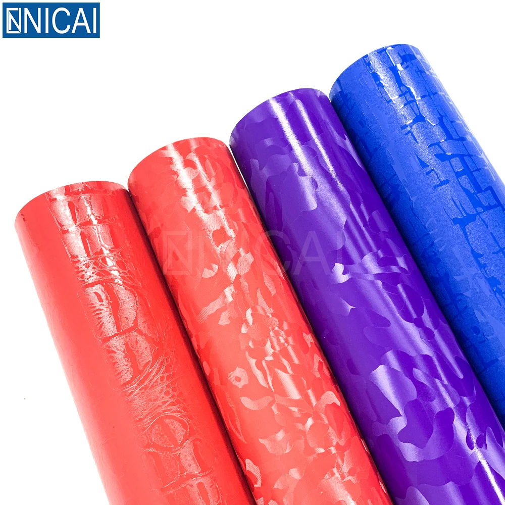 Premium Factory Car Vinyl Wrap 3D Texture Pattern Black Wrapping Car Waterproof Golden Sliver 1.52*30M for Car Wrap