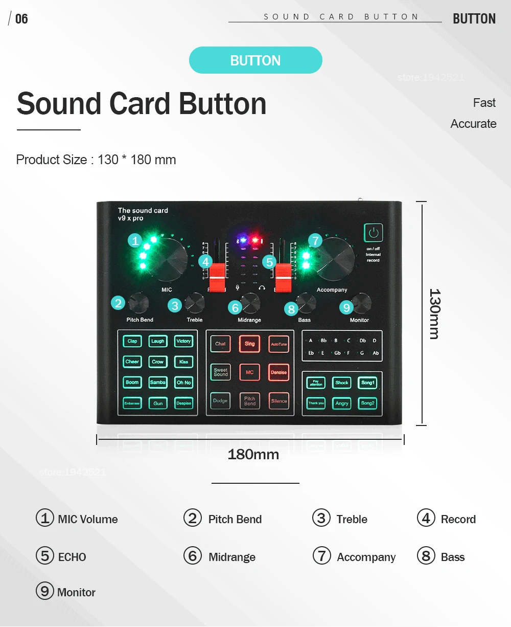 BM800 Condenser Microphone Sound Card V9X PRO Mixer Game DJ Live Broadcast Recording Set Mic Phone K Song Computer Karaoke Sing
