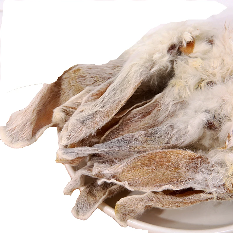 Натуральная Жевательная собака лакомство кроличье ухо курица сушеная пища с несколькими вкусами сухие собачьи закуски