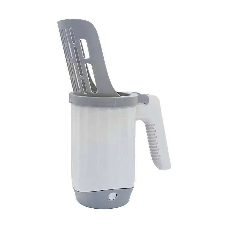 Plastic Cat Litter Scoop Fast Cat Poop Cleaning Hollow Cat Sand Integrated Shovel With Poop Bag
