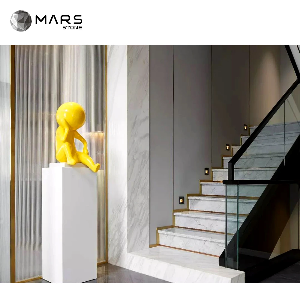 Marsstone Indoor Natural White Marble Greece Volakas Dramas White Marble Polished Tiles and Slabs for Hotel Design Decoration