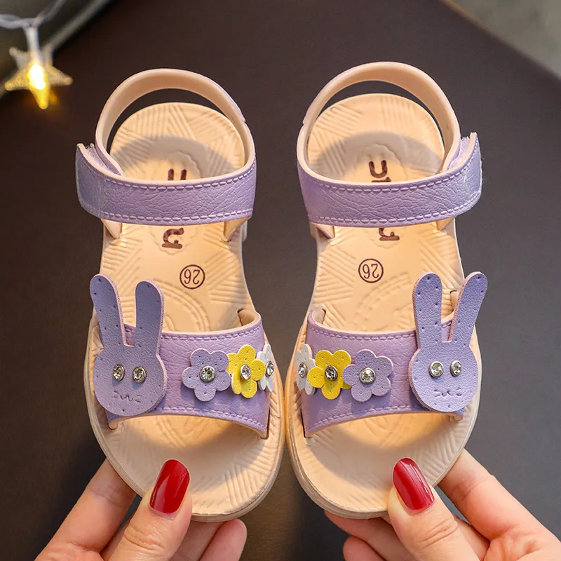 Bowknot Fashion Girls Sandals Soft Sole Non-slip Girls Beach Shoes