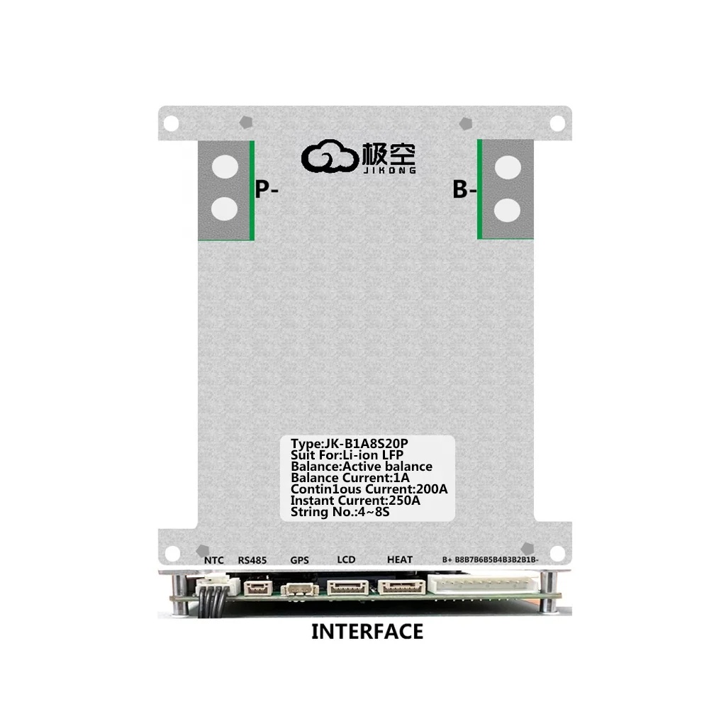 JKBMS Smart BMS B2A8S20P 4S ~ 8S литий-ионный аккумулятор JK BMS 200A 350A с активным балансом Lifepo4 литий-ионный Lto Lacid аккумулятор