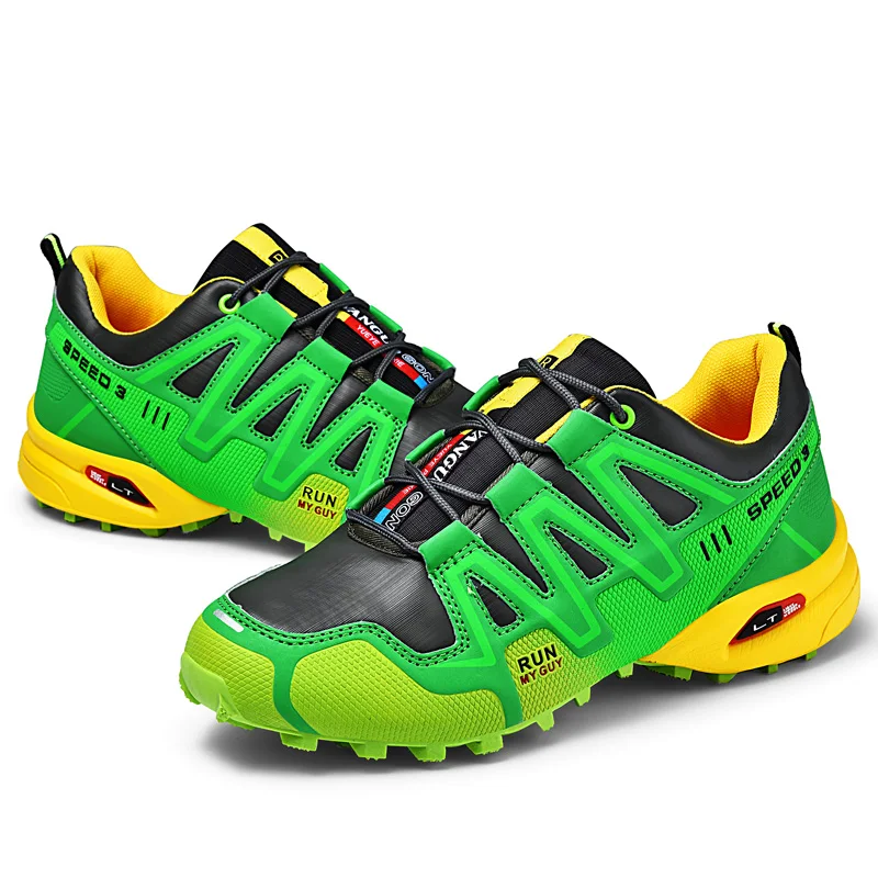
High quality outdoor sneaker rubber sole safety waterproof climbing sports salamon hiking shoes for men 
