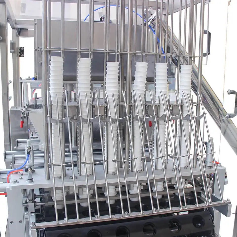 Автоматическая машина для наполнения и запечатывания чашек для чая с молоком для жидкого соуса