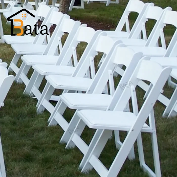 Factory Price America wimbledon chairs Folding Padded White Chair For Event And Weddings Rental