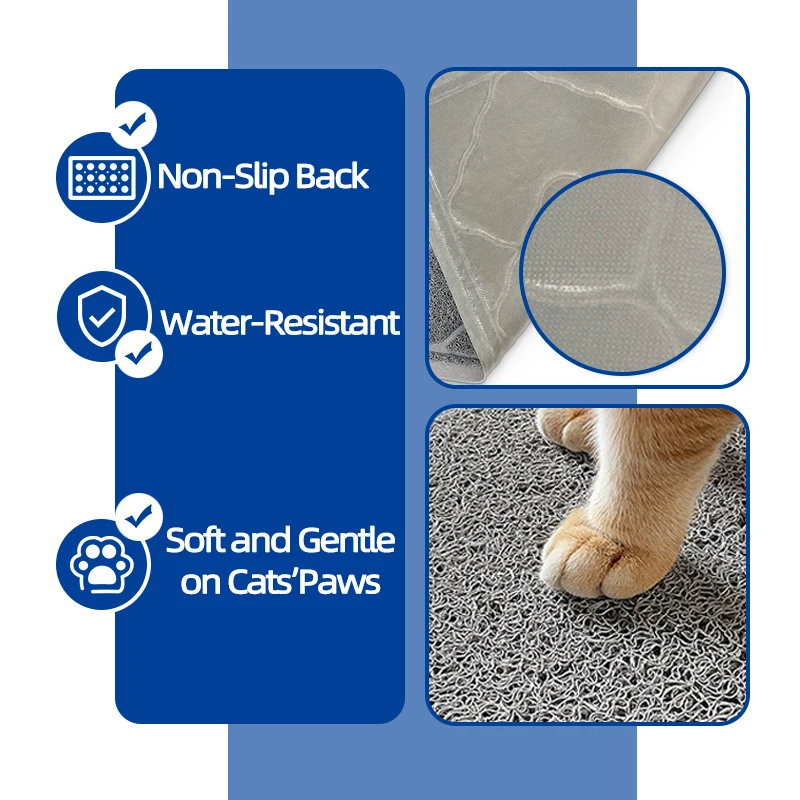 High Quality Cat Litter Trapping Mat Urine Proof Trapper PVC Coil Mats Design Waterproof Pet Mats