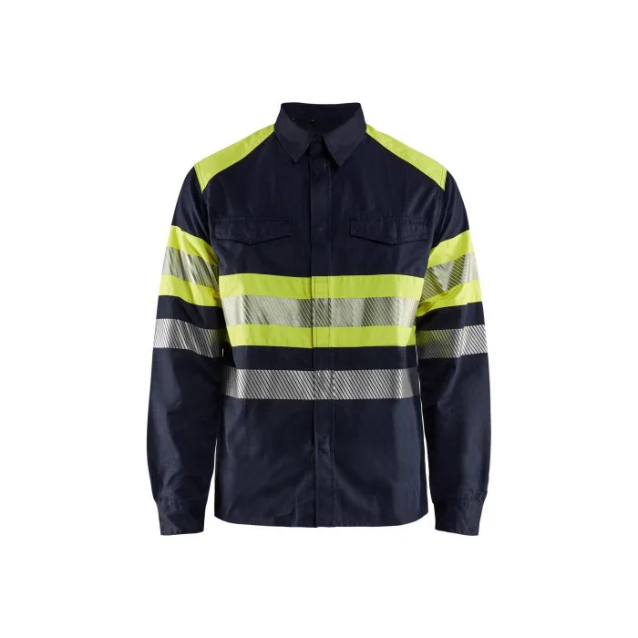 Industrial Mechanic Work Long Sleeve Reflective Safety Flame Resistant Shirts