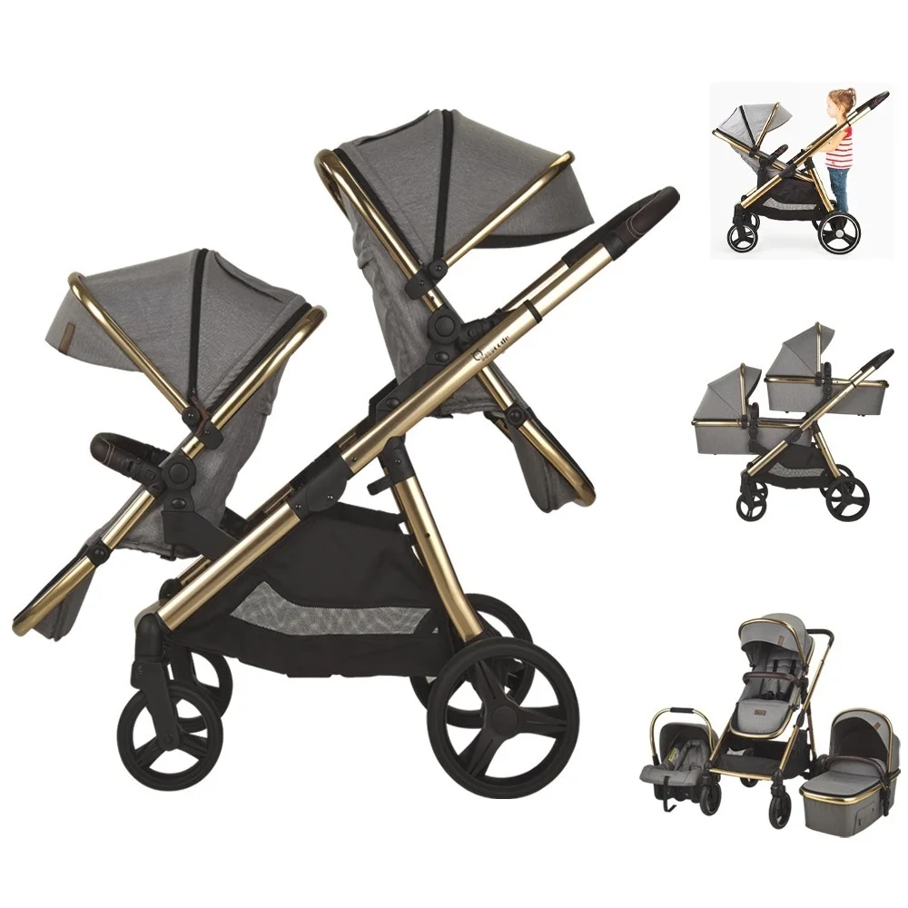 2022 new factory EN1888 0-36 Months baby twin stroller 3 in 1
