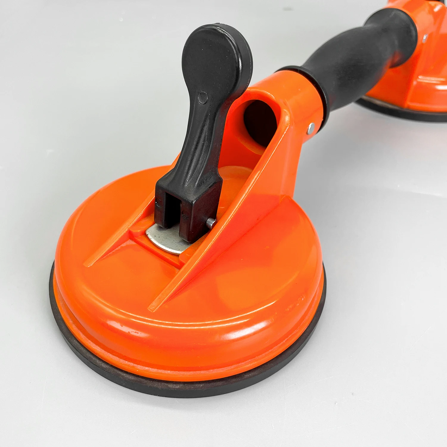 4-1/2 in., 50 lb. Glass Dual Suction Cup Lifter with Adjustable Handle Glass Holder