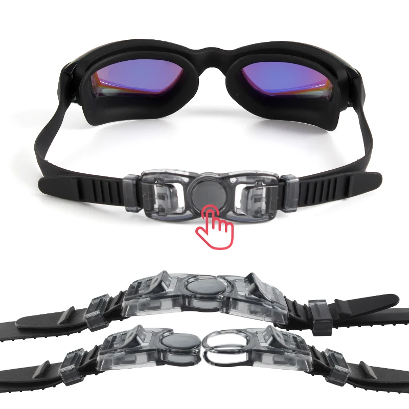 Factory Bestselling Advanced Competition Rainbow Gross Swim Goggles for Adult Leak-Proof Swimming Goggles Waterproof