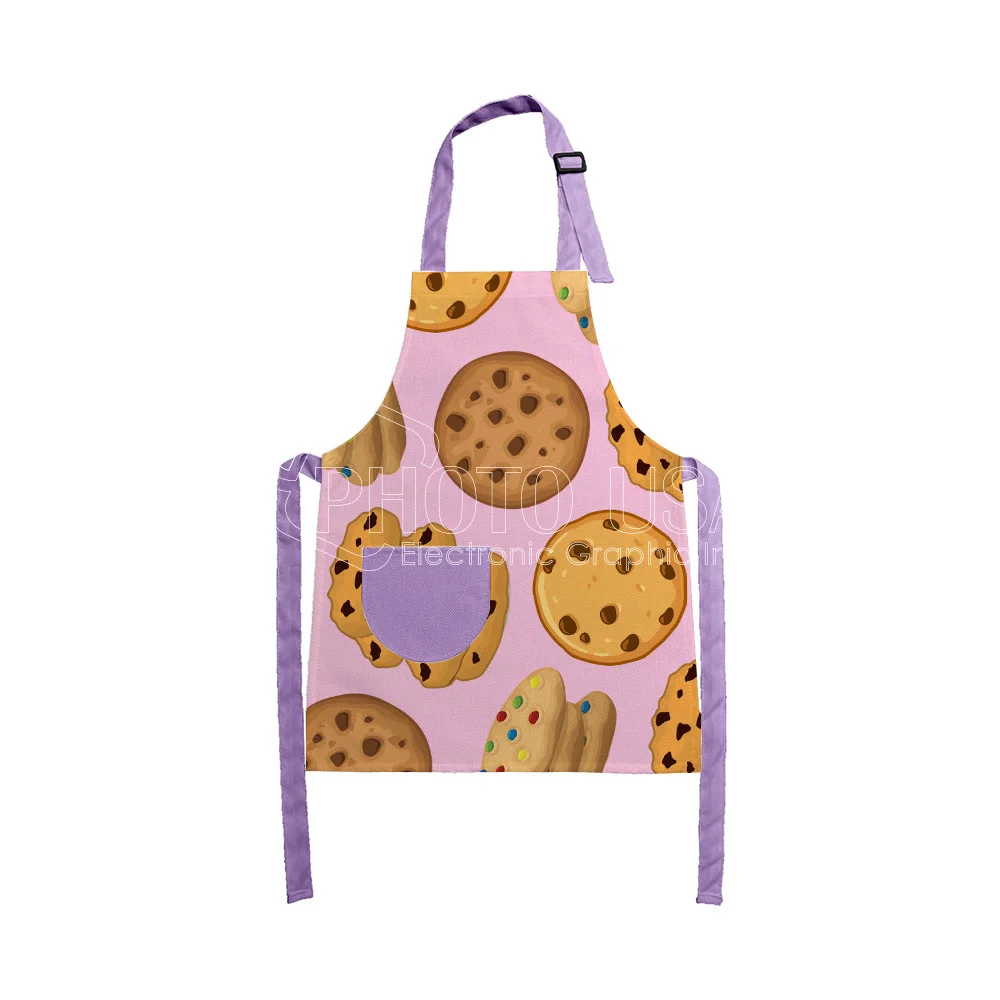 Sublimation Blank Linen Colored Kids Apron Custom Bib Apron