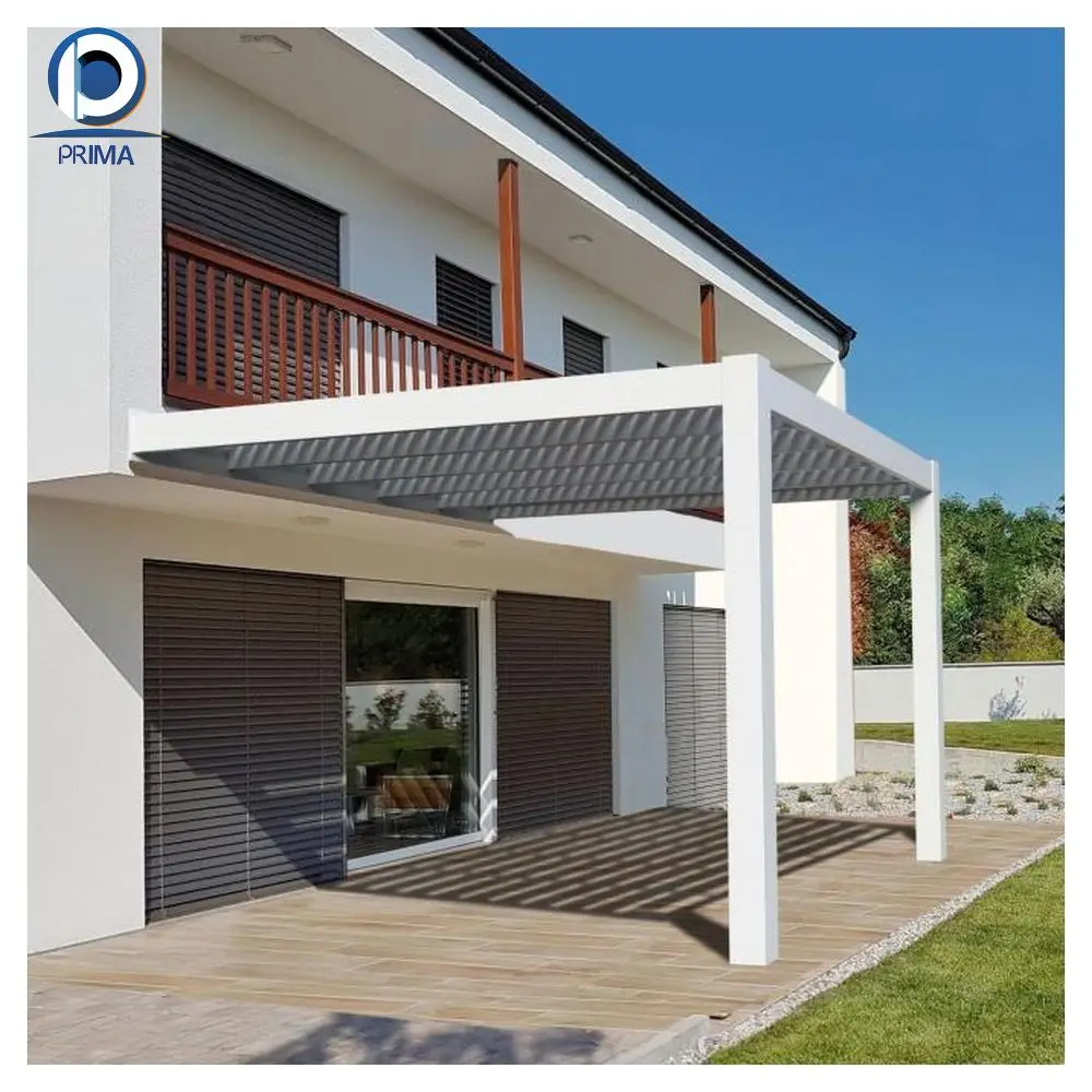 PRIMA free stand movable aluminum pergola for house roof modern outdoor pergola