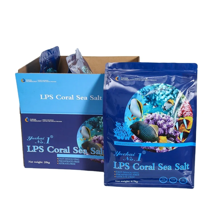 High-Purity Instant Reef Salt for Aquariums Custom Volume PET Material Cost-Effective Fish Tank Accessories Box Packing Farms
