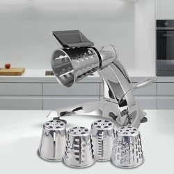 Manual Vegetable Cutter Machine Cheese Grater Food Processor Vegetable Chopper 5 in 1 Salad Spinner