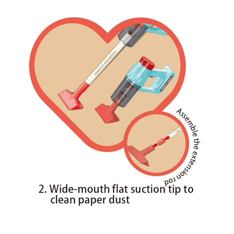 Kids Pretend Playhouse Electric Cleaning Toys Small Appliances Emulation Household Vaccum Cleaner Tool For Kids