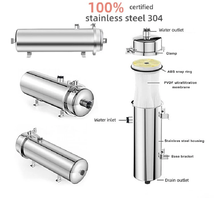 Stainless steel ultrafiltration water purifier Household appliances water treatment equipment water filter