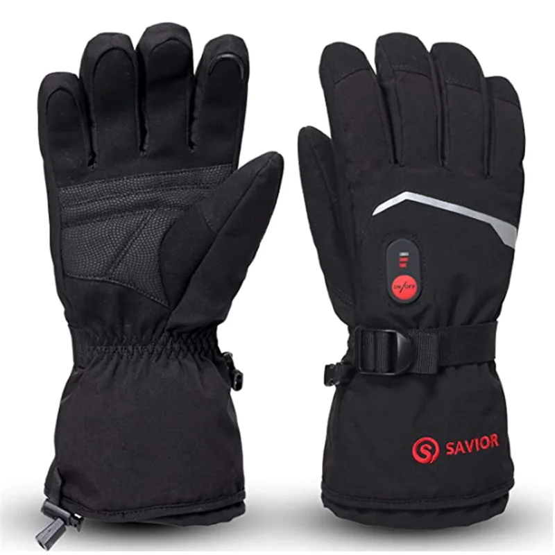 Winter  Cold Weather Outdoor Thermal 7.4V Lithium battery Men Snowboard Skiing Heated Ski Gloves