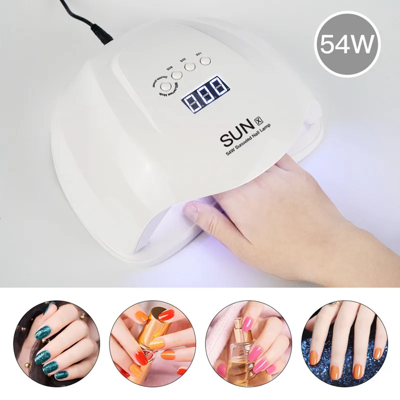Manufacturer Wholesale Portable Sun X Lamp Nail Led Nail Dryer 54W Nail Lamp