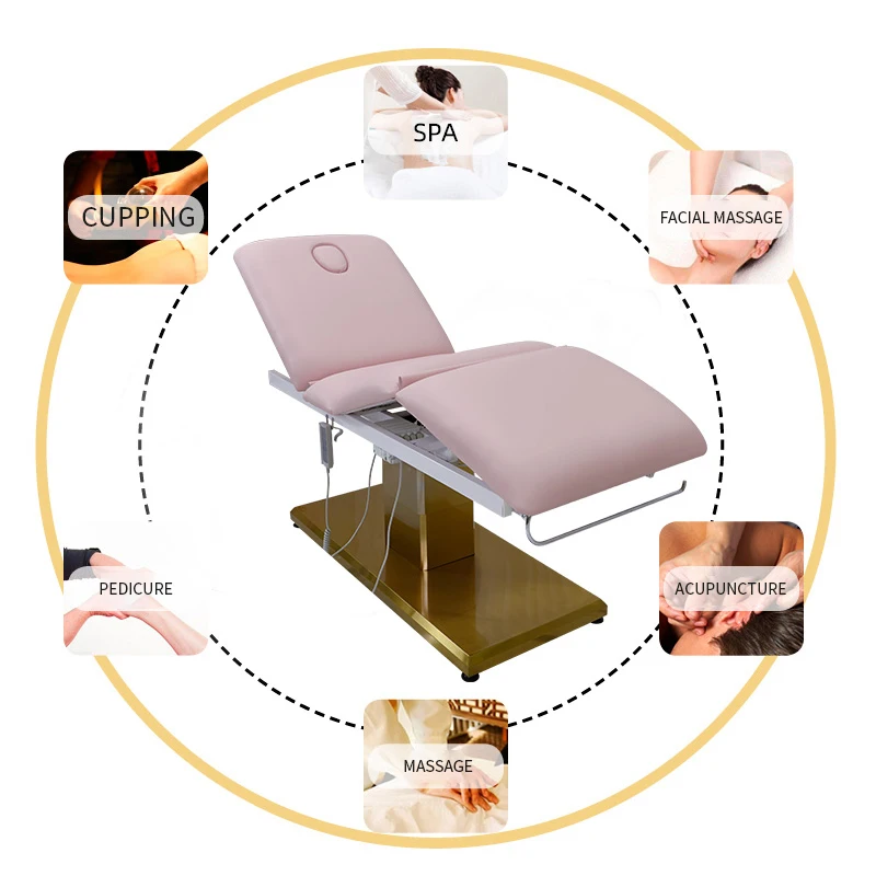 High Quality Portable Podiatry Chair Beauty Therapist Chair Massage Bed Electric Height Adjustable With Head Rest