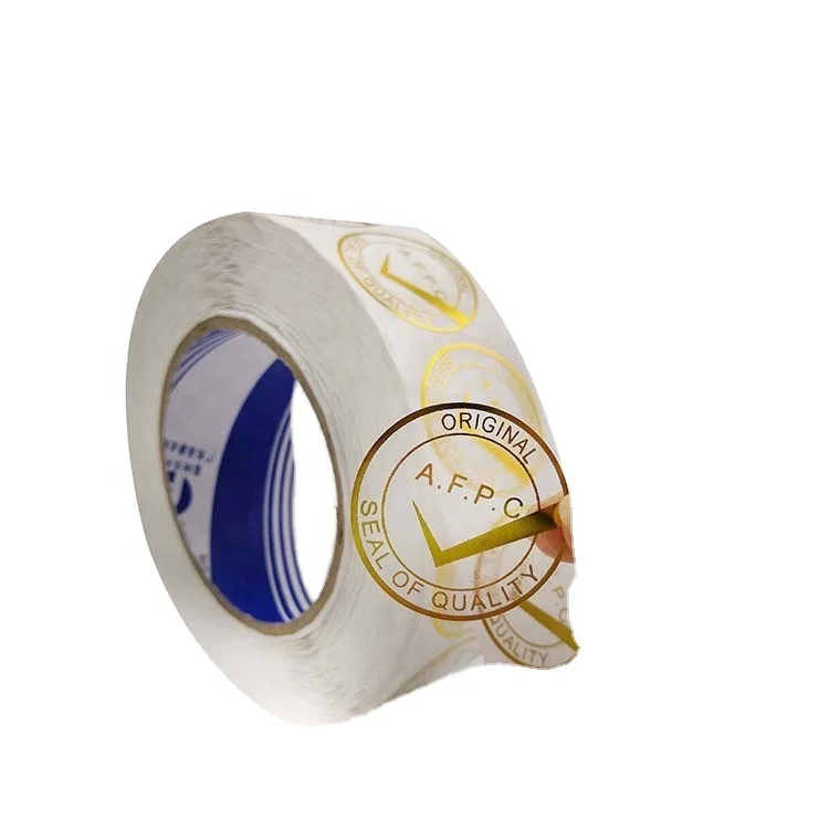 Best transparent gold hot stamping BOPP seal labels