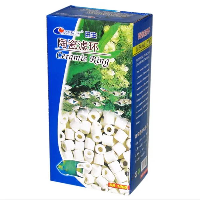 Aquarium filter material top quality aquarium filter media ring dish ceramic white aquarium ceramic ring