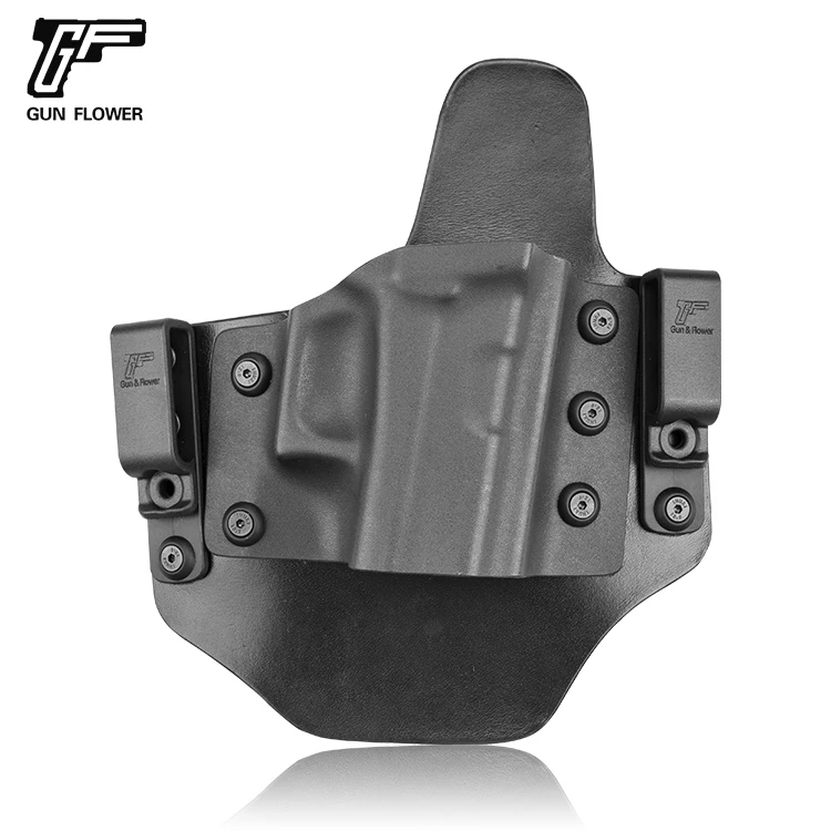 Кобура для пистолета Gunflower IWB Kydex с кожаной внутренней поверхностью универсальная гибридная кобура из кожи и