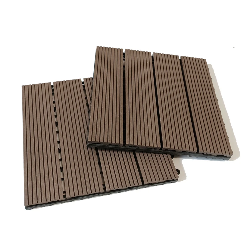 Garden pool splicing coffee DIY wpc tiles wood flooring composite decking outdoor