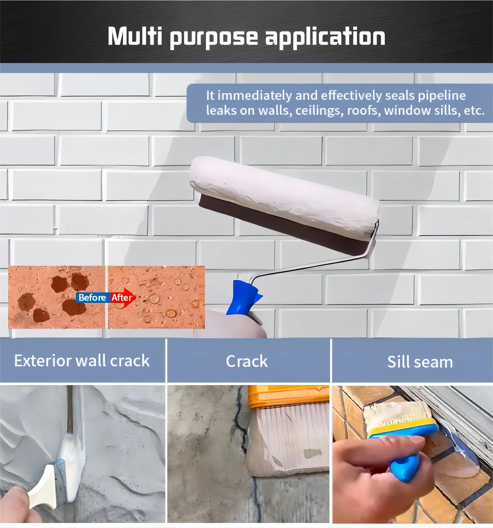 Bathroom Cement Concrete Waterproofing Material Waterproof Agent Invisible Coating Paste Sealant