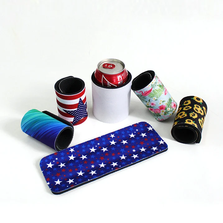 Hot selling products 2022 neoprene logo eco sublimation blank slap wrap can beer bottle cooler