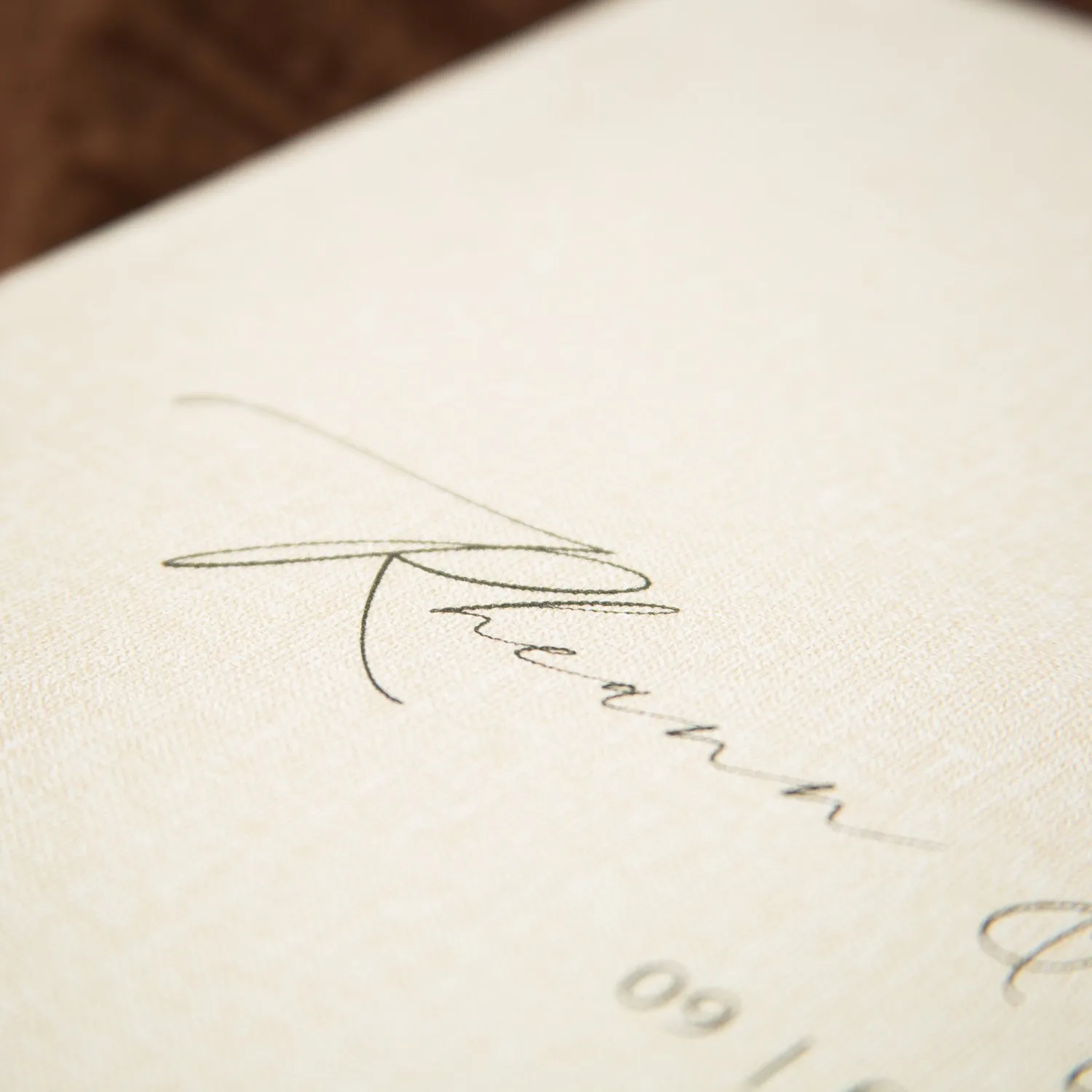 12X12 Premium Canvas Lined Cream Engagement Party Modern Reception Signing Linen Wedding Decor Guest Book Sign Guestbook