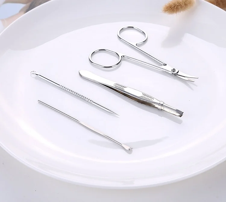 Stainless Steel Manicure Set Travel Grooming Kit Professional Personal Care Tool nail clipper set