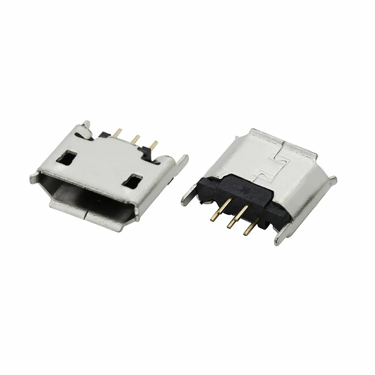 Вертикальный Micro USB 2,0 B Тип гнездовой 5-контактный разъем USB 180 градусов DIP Тип для монтажа печатной платы