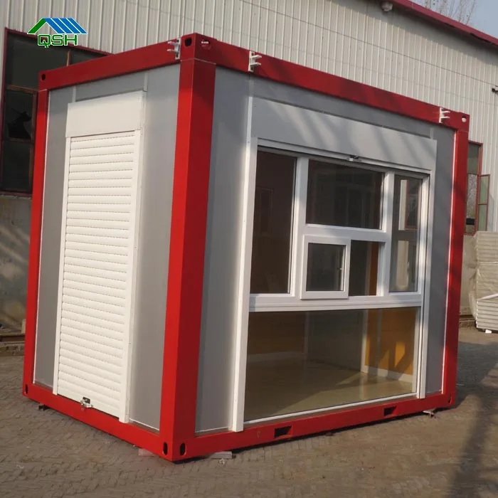 waterproof outdoor foldable wooden container kiosk