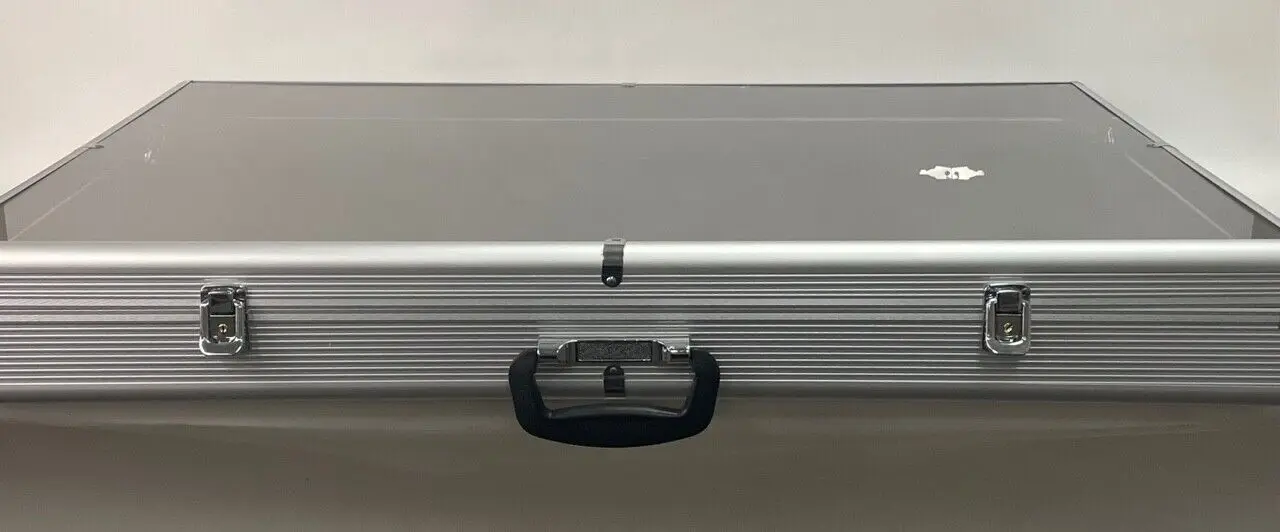 Aluminum Acrylic Table Top Trade Show Portable Display Case Trading Card/jewelry Customized Logo Travel Jewelry Case 3 Years