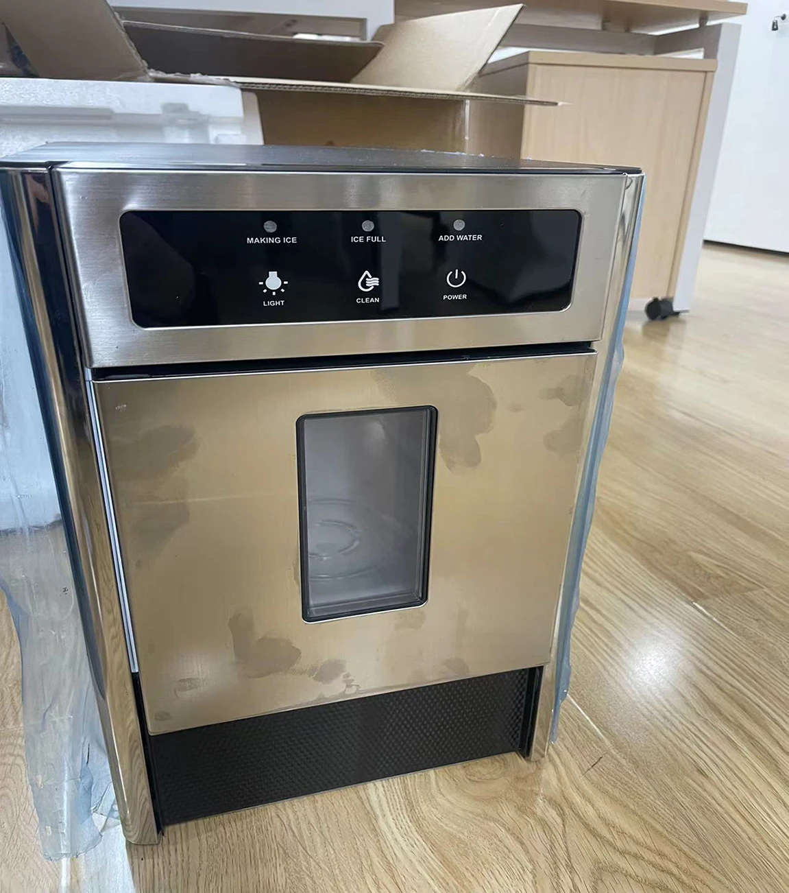 Ice Scoop First Ice 16.7kg Countertop Ice Maker Portable Mini Home Ice Cube Nugget Maker Machine