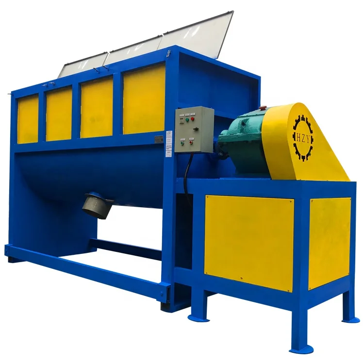 China Customized horizontal arm screw ribbon blade mixer blender mixing blending machine heated horizontal powder mixer