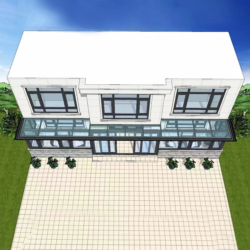 Retractable Roof Glass Sunroom Sliding Roof Pool Enclosures Glass House Aluminum Conservatory Glass Veranda