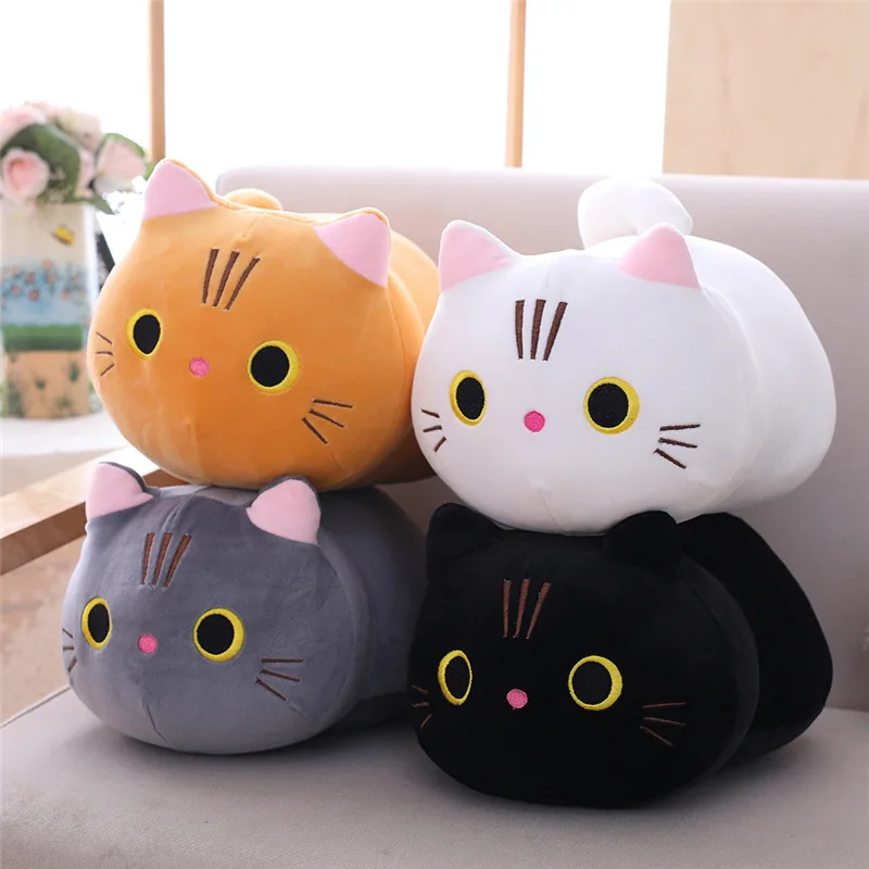 Милый котенок плюшевая игрушка мягкая аниме Колонка Подушка кошка подушка детская Роскошная спальная длинная кровать