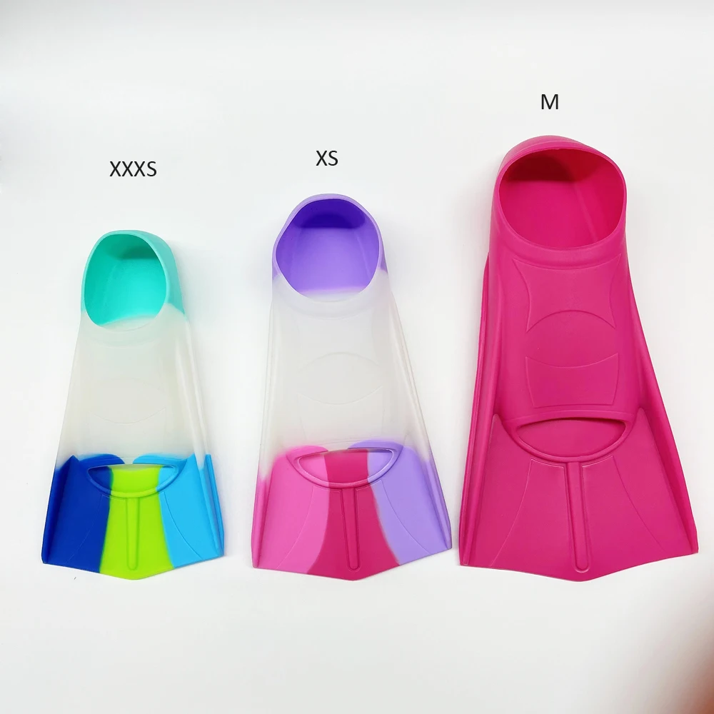 Silicone Swimming Diving Fins hot sale soft rubber monofin child Adjustable Mermaid swim fins