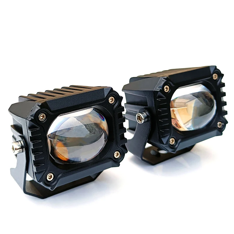 New U9 cars led headlights spotlights HD lens white&yellow led lights for motorcycle led motorcycle headlights