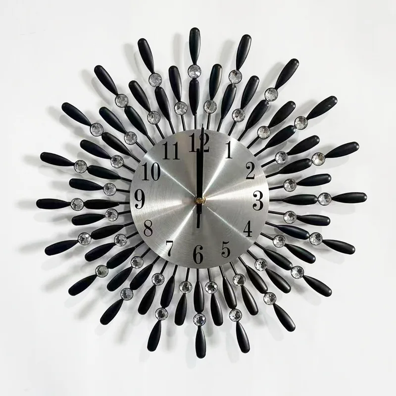 huafuren explosive Water Drop iron decorative living room wall clock Home hanging retro metal