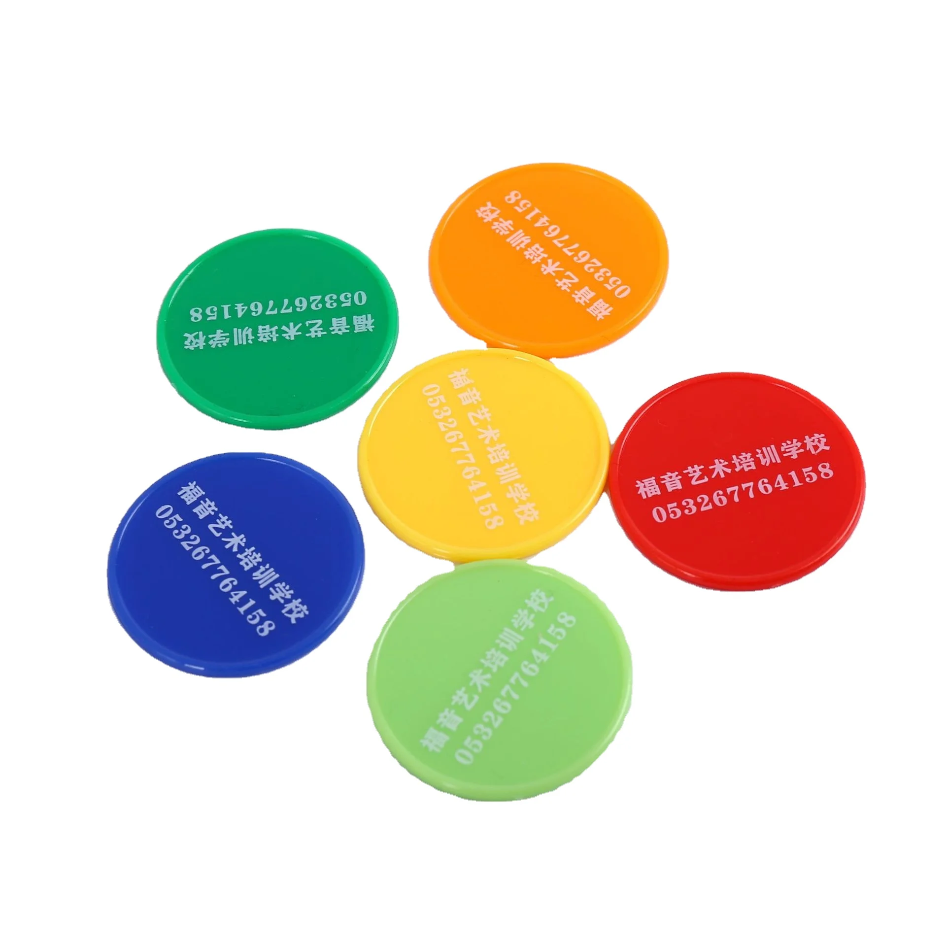 Token Plastic Coin Customized Logo Toddler Learning Points  Factory Direct Sales 25 31 37mm Game Coin