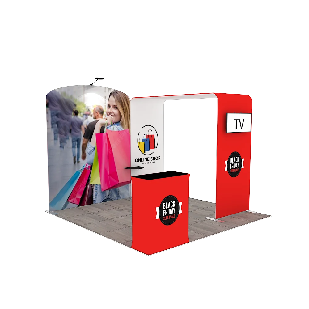 Tool Free Exhibition Backdrop Display Sublimation Design Tradeshow Booths Promotion Advertising Trade Show Booth