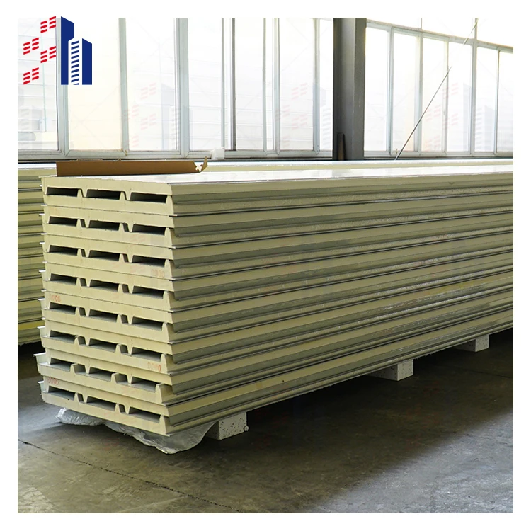 SH Multi-Purpose Steel Cladding Fireproof Sandwich Panel PU Foam Wall for Cold Room and Exterior with PIR Polystyrene Core
